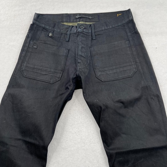 G-STAR RAW Denim Jeans Black Regular Straight Men's Size W33 L34 - Picture 2 of 9